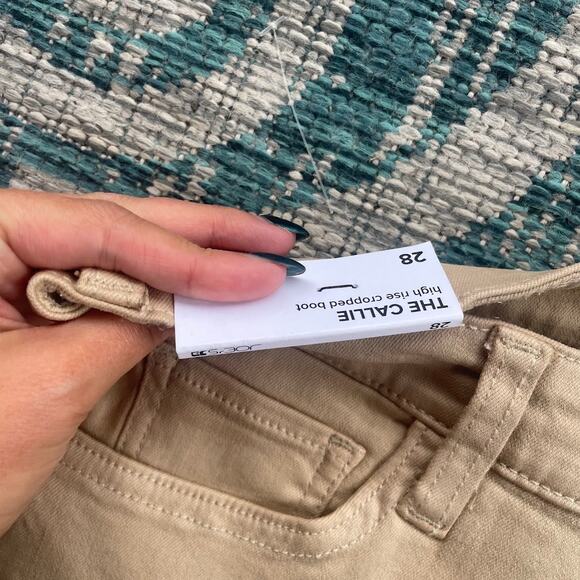 Joe's Jeans The Callie High Rise Cropped Bootcut Jeans Beige -‎ Size 28 - Picture 7 of 13